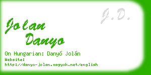 jolan danyo business card